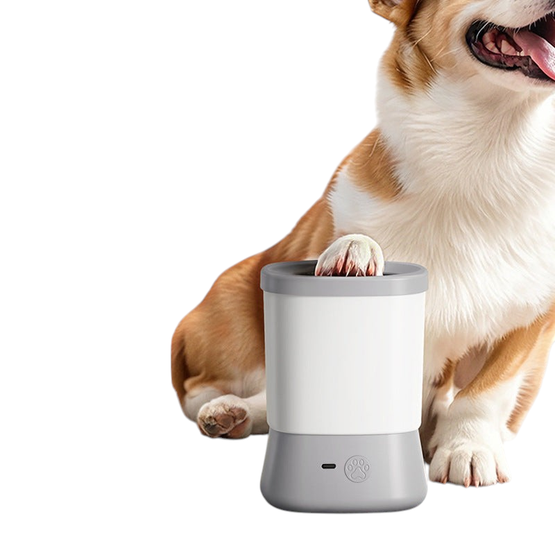 The Tailored Tail electric pet paw cleaner with soft bristles for automatic dog and cat foot washing and grooming